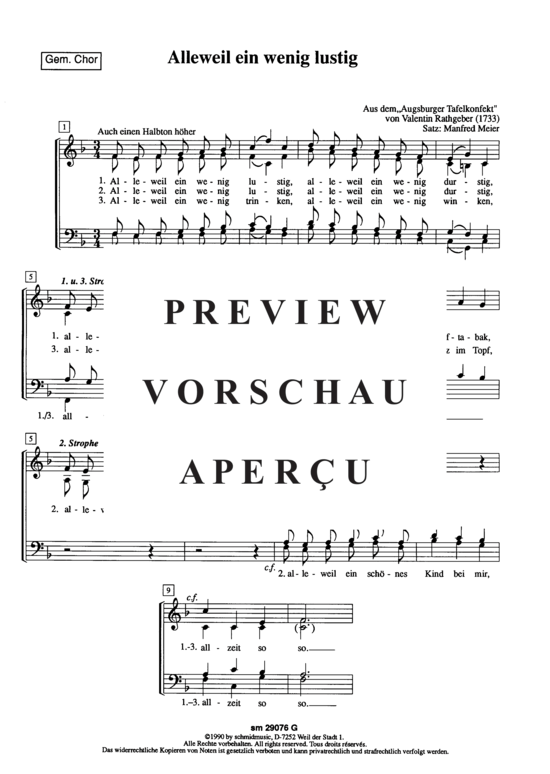 gallery: Alleweil ein wenig lustig , , (Gemischter Chor)