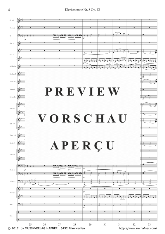 Product gallery: Page 9 of 11 Adagio cantabile - Klaviersonate Nr. 8, , (large wind orchestra)