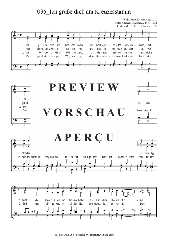 Produktbild zu: Ich grüße dich am Kreuzesstamm Chorsatz Alte Meister