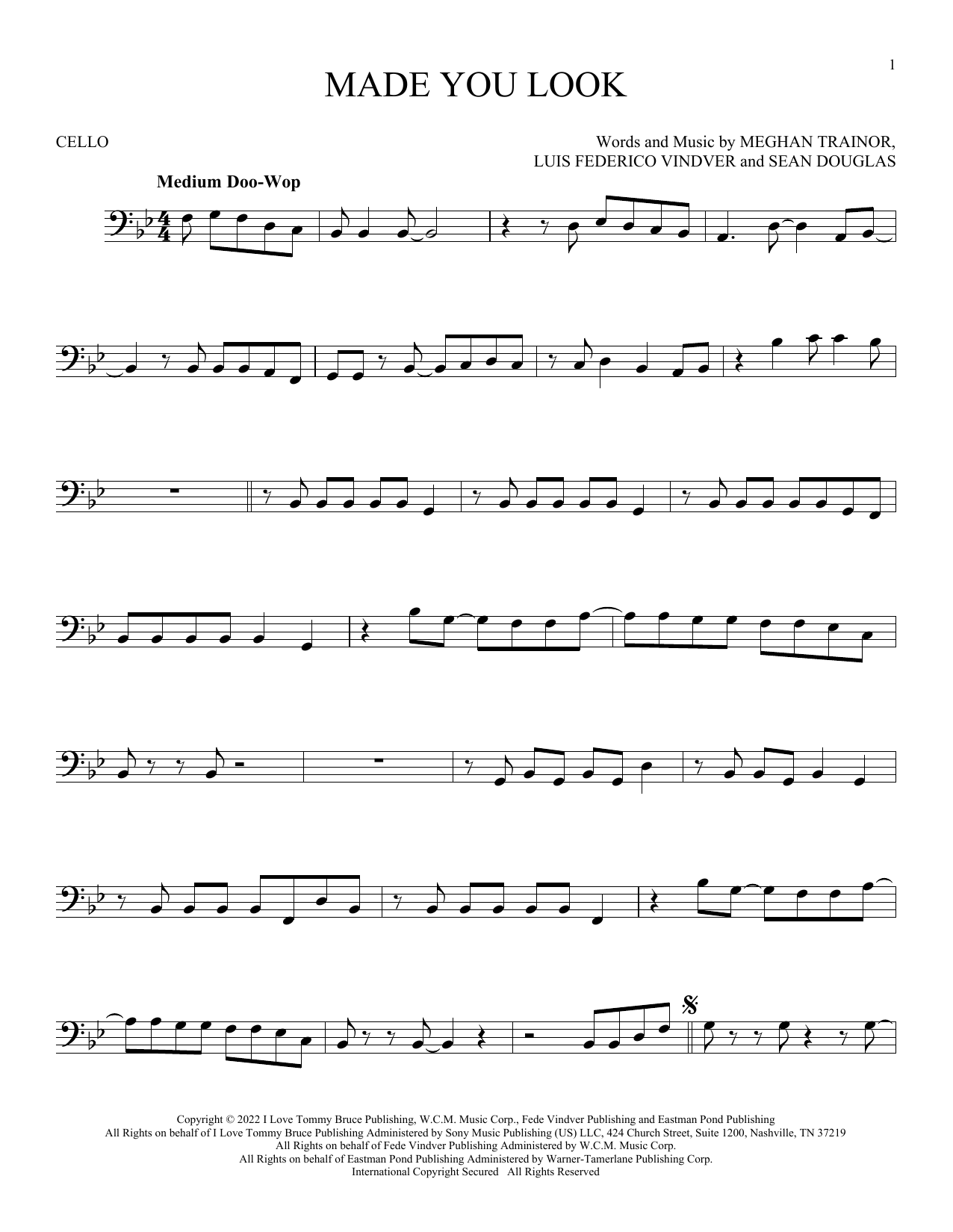 Produktgalerie: Seite 1 von 1 Made You Look, Meghan Trainor, Violoncello