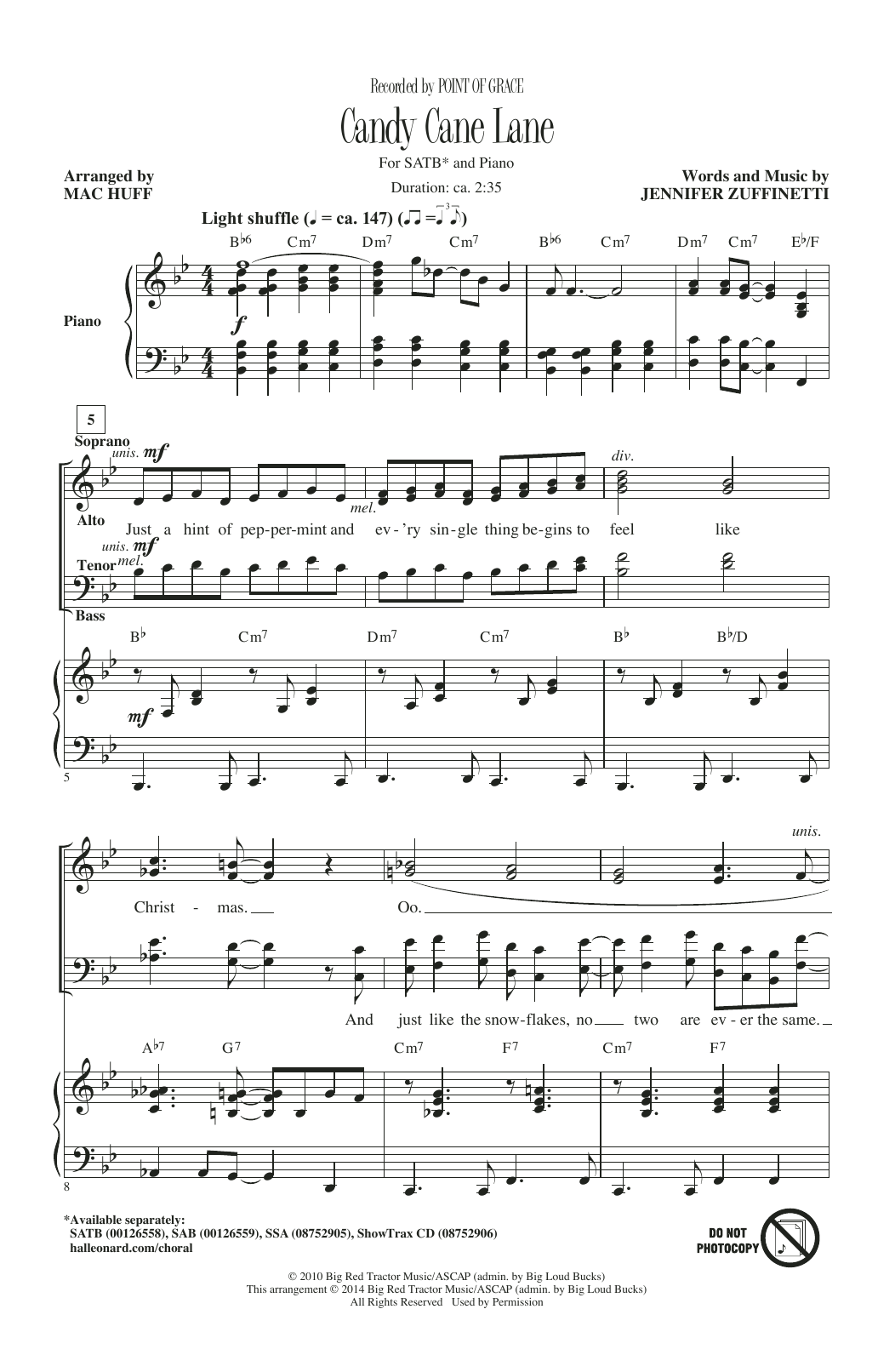 Produktbild zu: Candy Cane Lane (arr. Mac Huff)