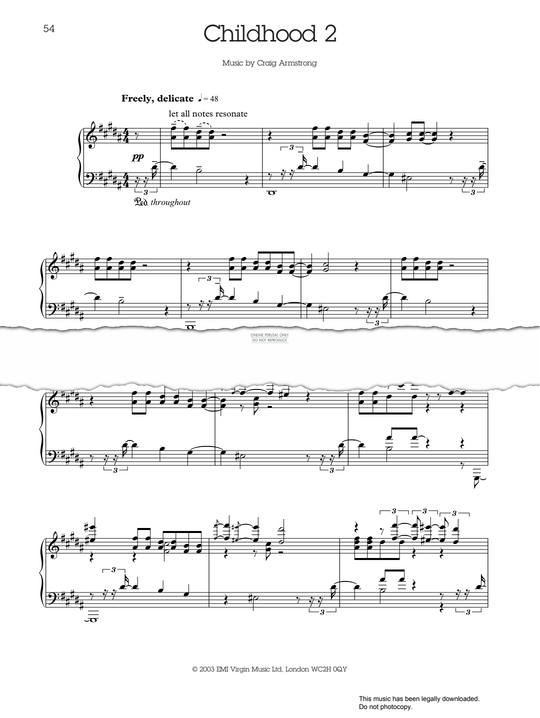 Produktgalerie: Seite 1 von 1 Childhood 2, Craig Armstrong, Klavier