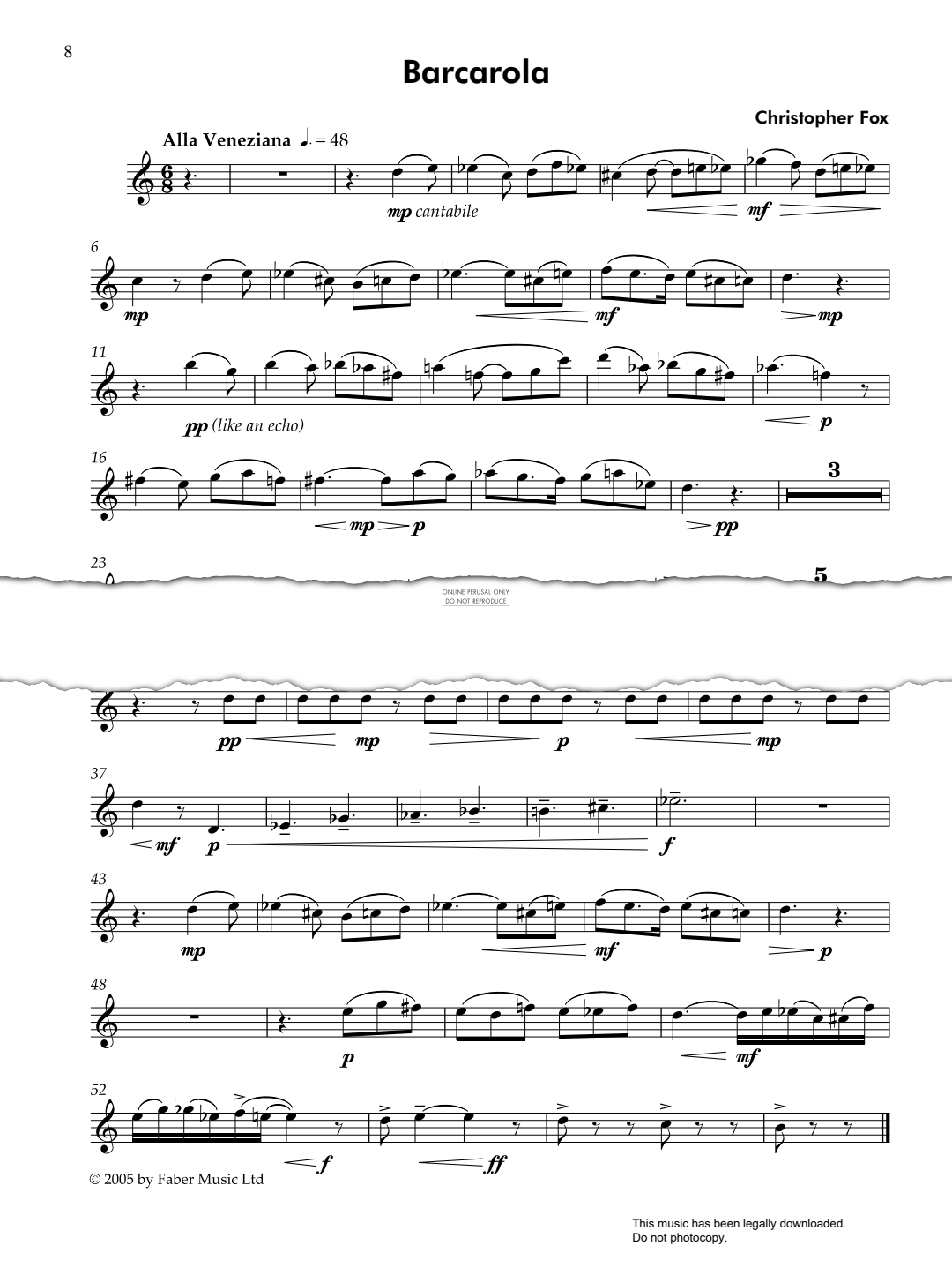 Produktgalerie: Seite 1 von 1 Barcarola, Christopher Fox, Klavier, Oboe