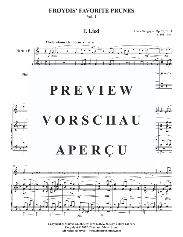 Produktgalerie: Seite 4 von 11 Frøydis' Favorite Prunes, Vol. I, , Horn in F und Klavier
