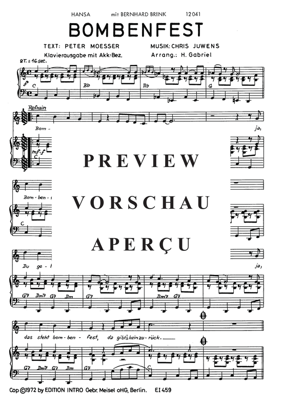 Produktgalerie: Seite 4 von 4 Bombenfest, Brink, 	Bernhard, Klavier und Gesang
