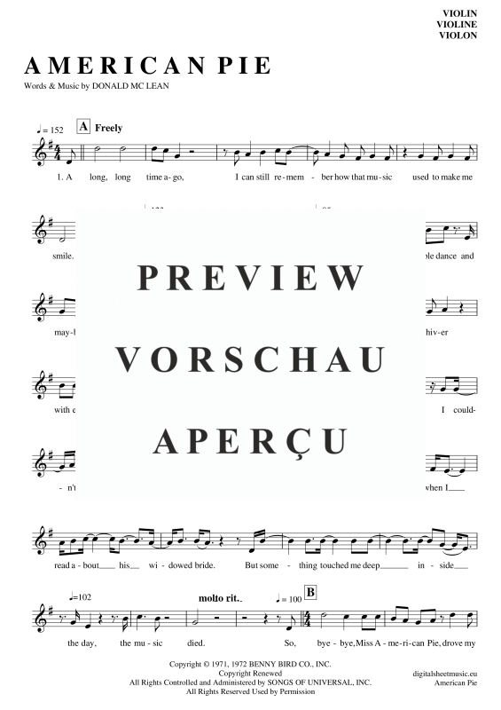 Product gallery: Page 2 of 8 American Pie , Mc Lean, Don, (violin)