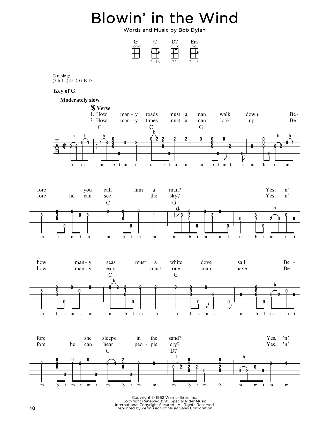 Produktgalerie: Seite 1 von 1 Blowin' In The Wind, Bob Dylan, Banjo