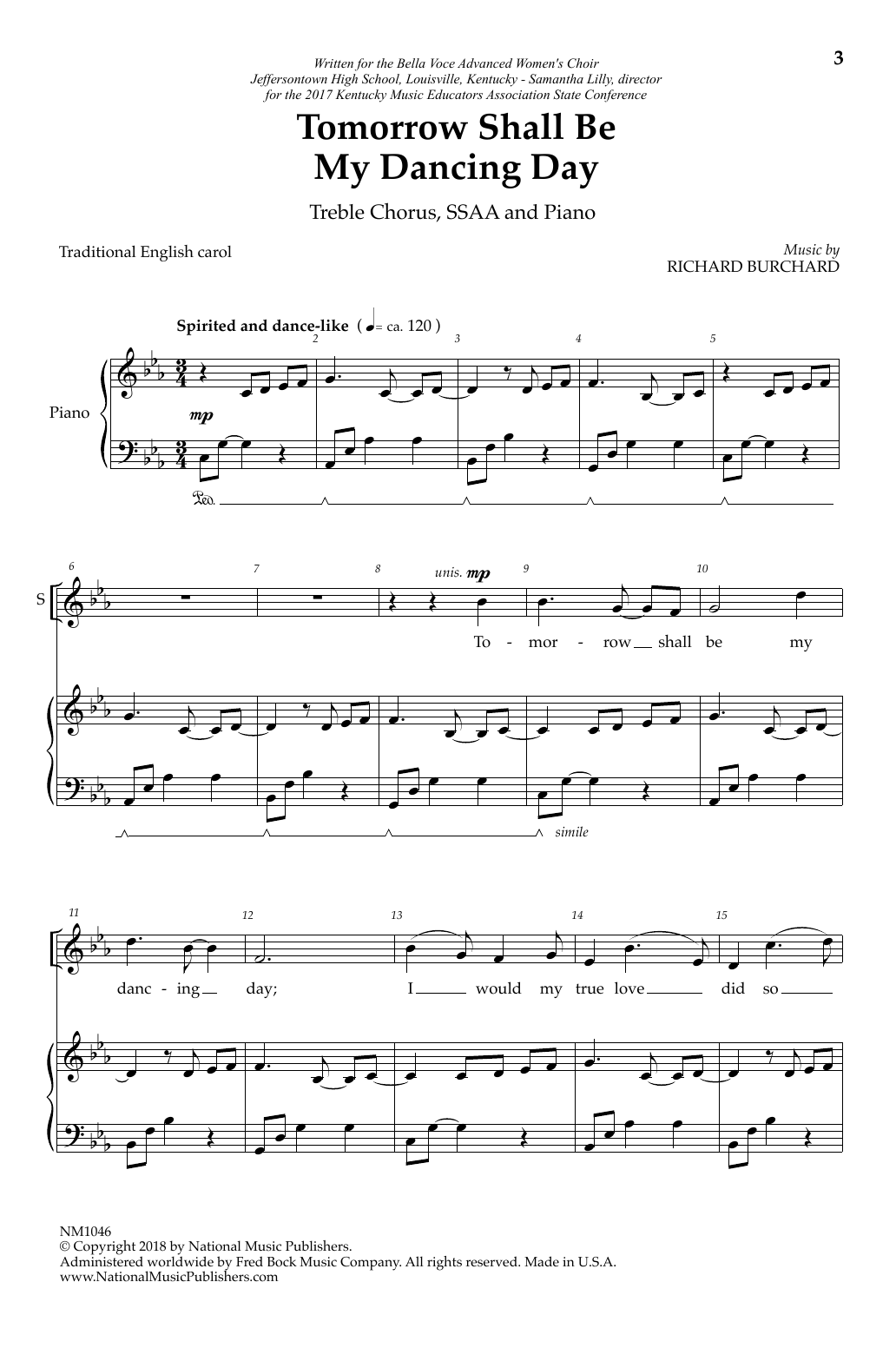 Produktgalerie: Seite 1 von 1 Tomorrow Shall Be My Dancing Day, Richard Burchard, Chor