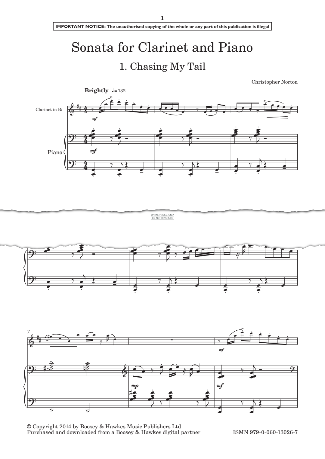 Produktgalerie: Seite 1 von 1 Clarinet Sonata, Christopher Norton, Klarinette, Klavier