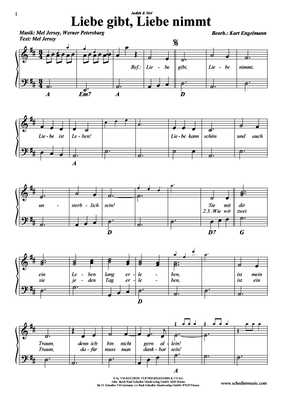 Produktbild zu: Liebe gibt, Liebe nimmt Judith & Mel 