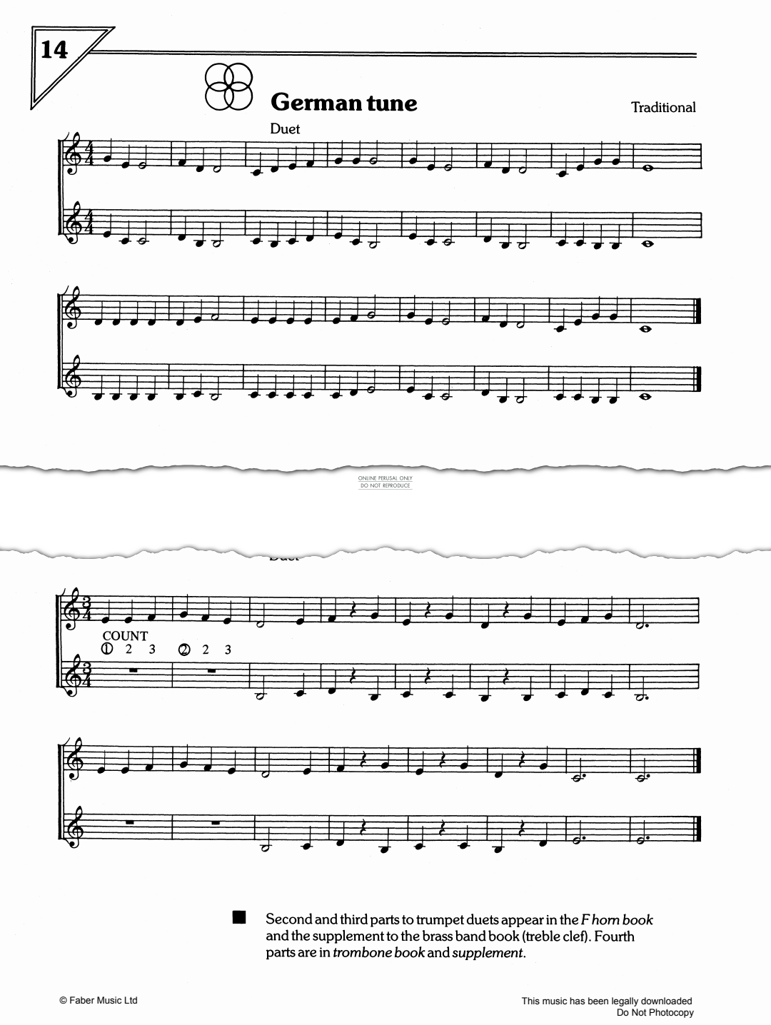 Produktgalerie: Seite 1 von 1 German Tune/Lullaby, Traditional, Trompete