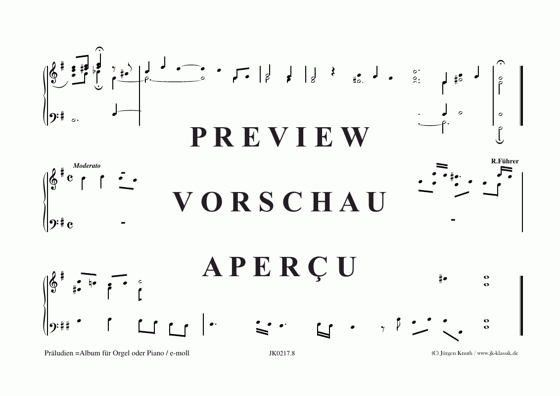 Product gallery: Page 9 of 11 Präludien E-Moll , , (organ/piano solo)