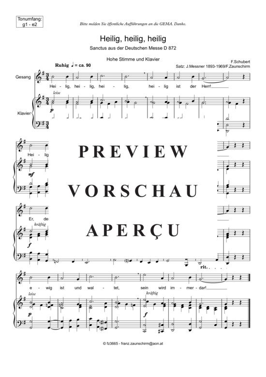 Product gallery: Page 2 of 4 Zum Sanctus (Heilig, heilig) , , Soprano and Piano