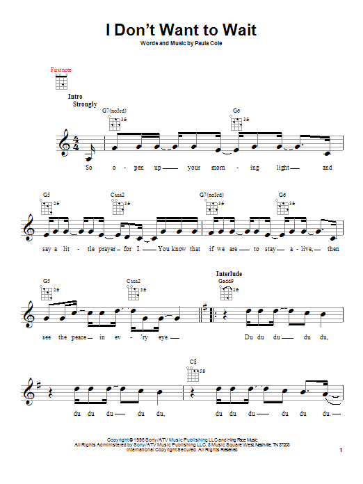 Product gallery: Page 1 of 1 I Don't Want To Wait, Paula Cole
