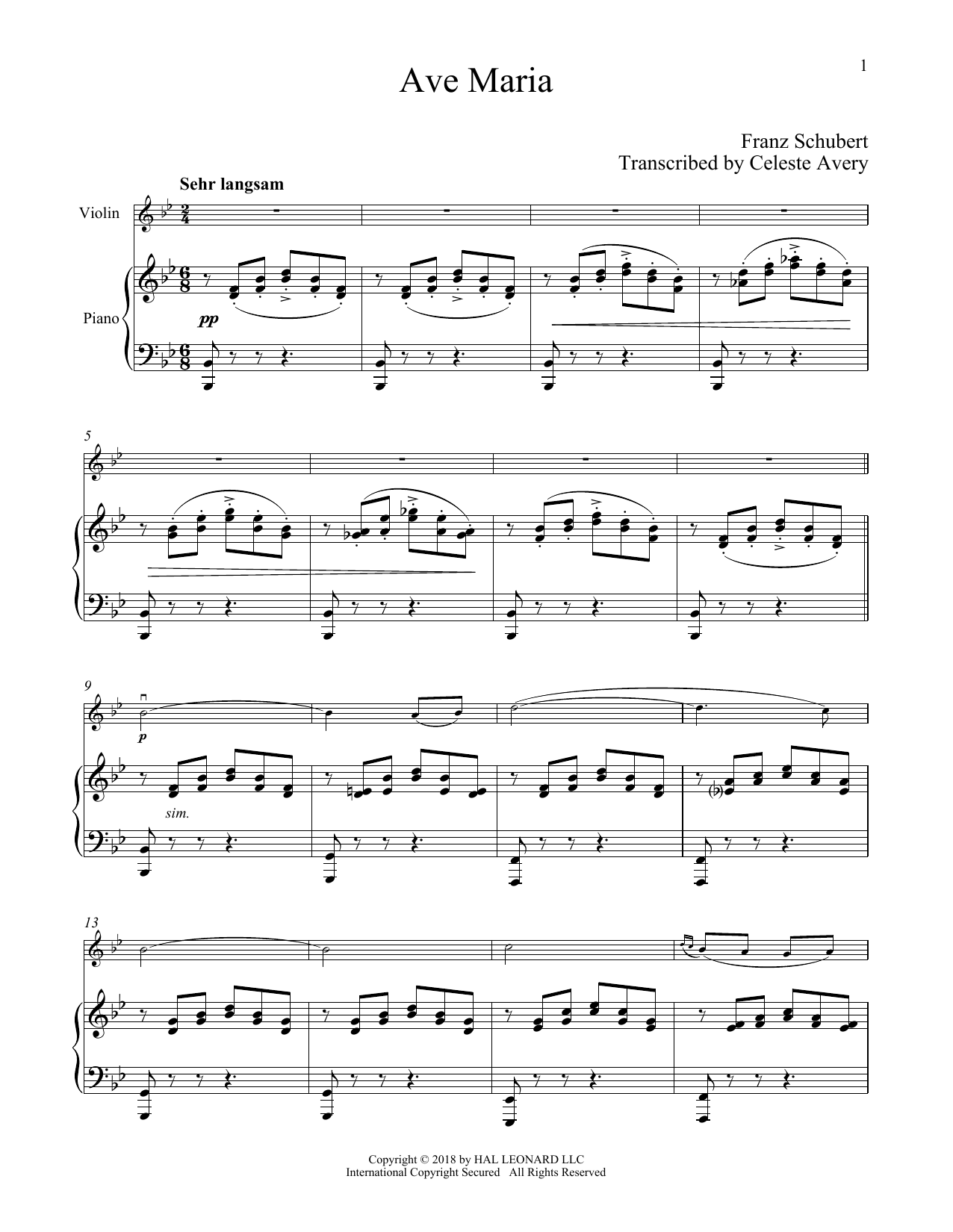 Product gallery: Page 1 of 1 Ave Maria, Op. 52, No. 6, Franz Schubert