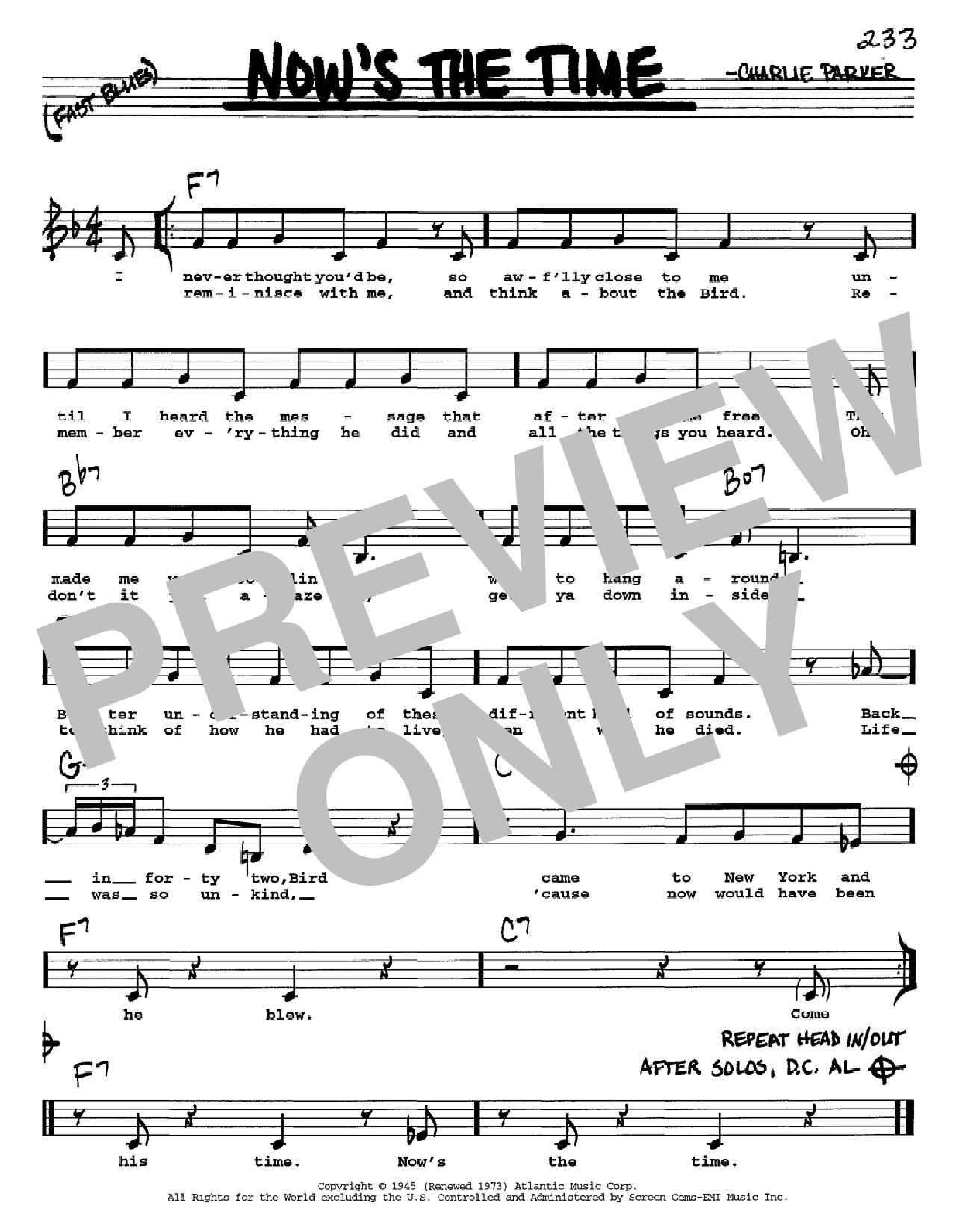 Produktbild zu: Now's The Time