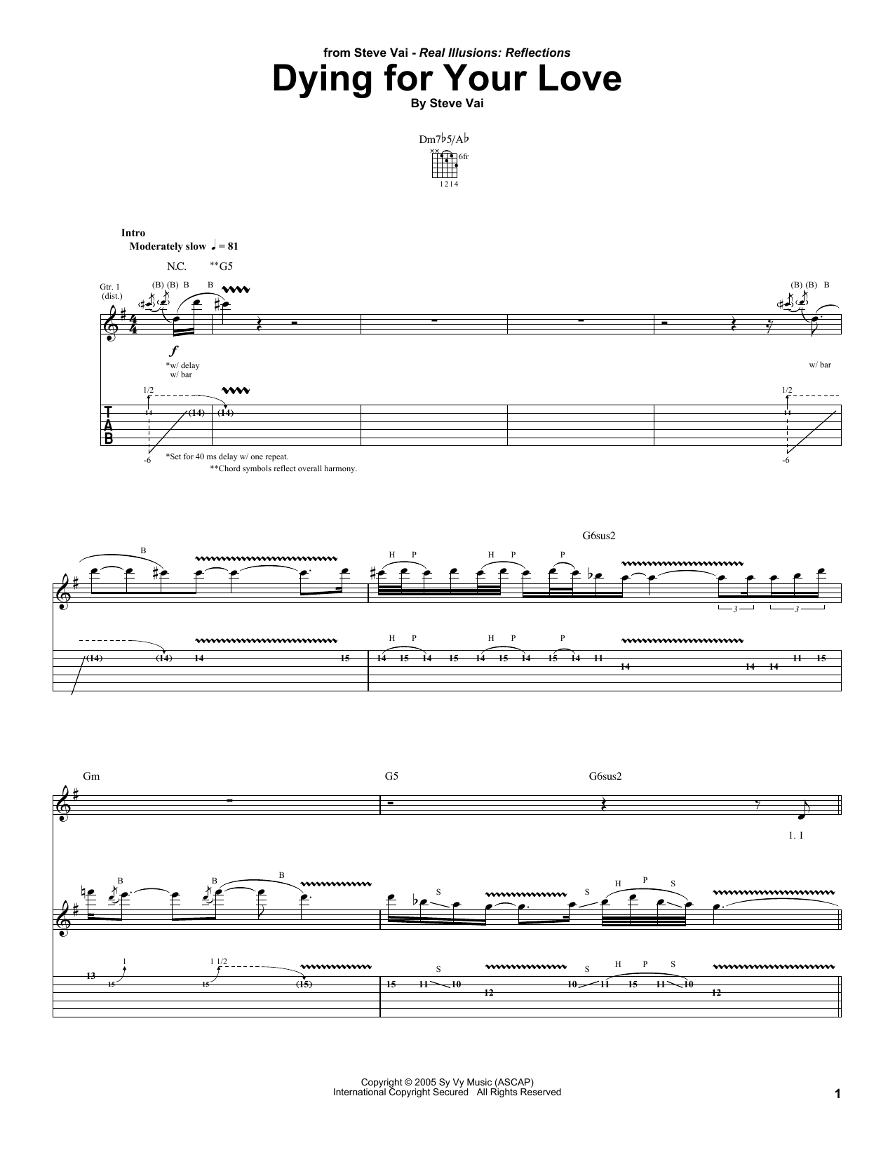 Produktgalerie: Seite 1 von 1 Dying For Your Love, Steve Vai, Gitarre