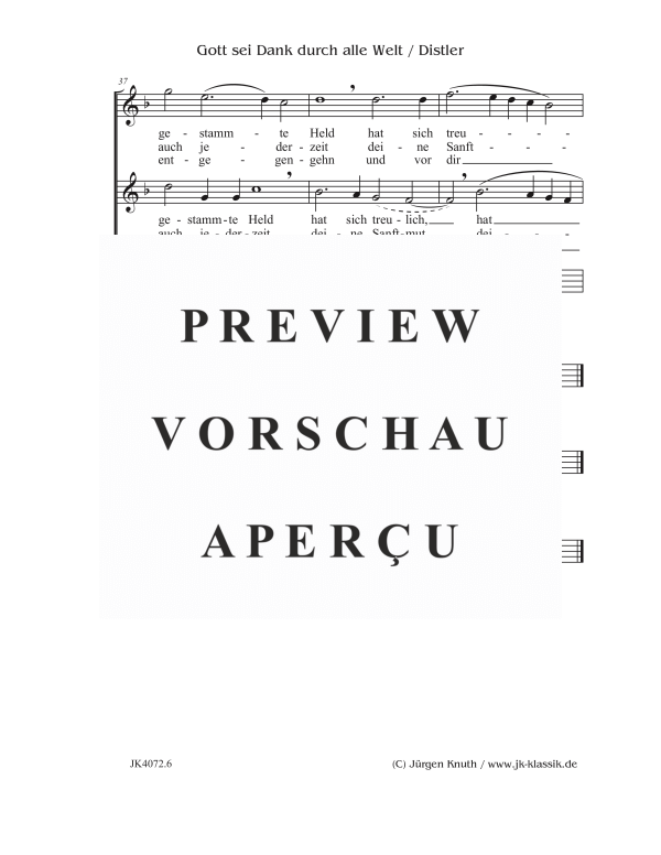 gallery: Gott sei Dank durch alle Welt (Der Jahrkreis, Op.5 No.8), , (Gemischter Chor)