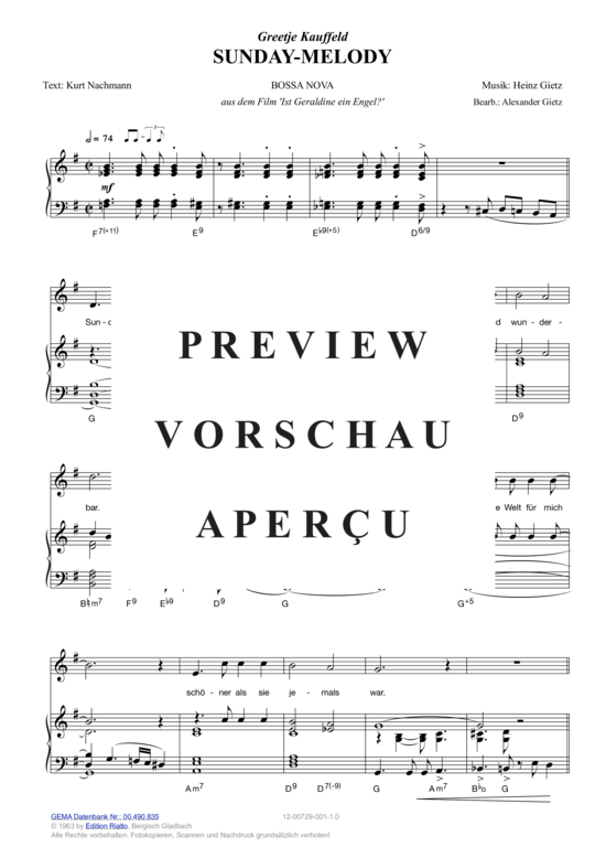 Produktgalerie: Seite 3 von 4 Sunday-Melody , Kauffeld, Greetje, Klavier und Gesang