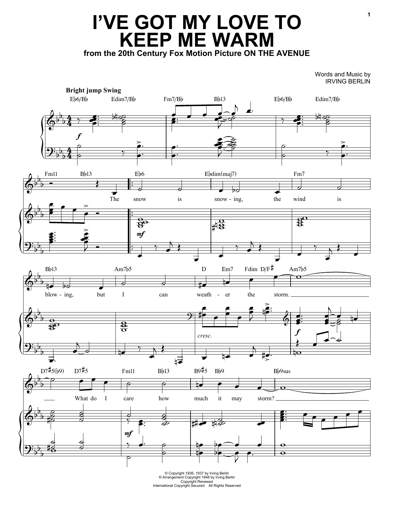 Produktbild zu: I've Got My Love To Keep Me Warm [Jazz Version] (arr. Brent Edstrom)