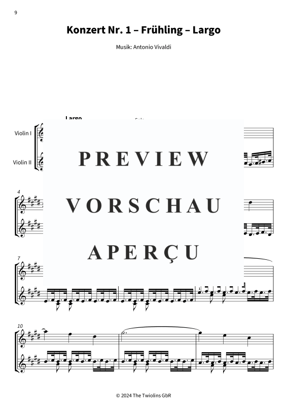 gallery: Die vier Jahreszeiten - arrangiert für zwei Violinen, The Twiolins, (Geige)