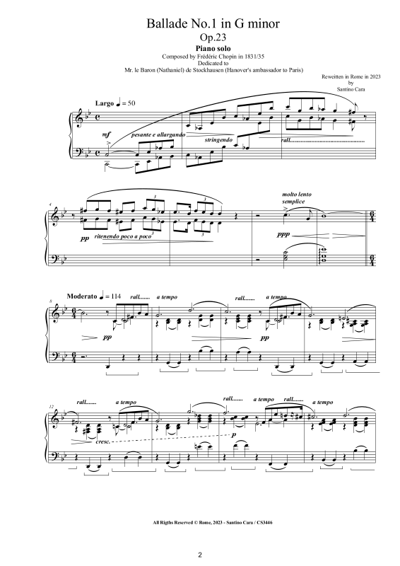 Produktgalerie: Seite 1 von 11 Ballade No.1 in G-Moll Op. 23, , Klavier Solo