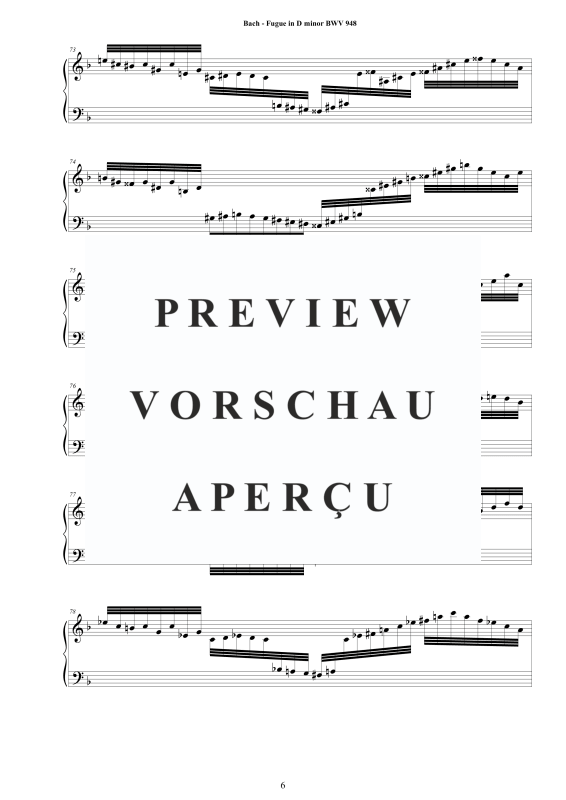 Product gallery: Page 7 of 8 Fugue in D minor BWV 948, , Solo Piano