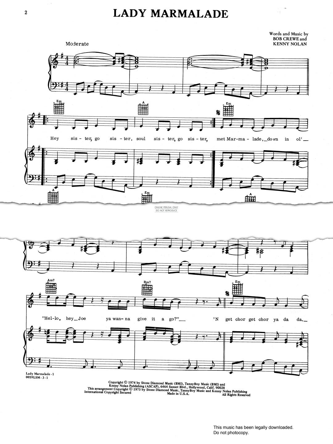 Product gallery: Page 1 of 1 Lady Marmalade, Labelle