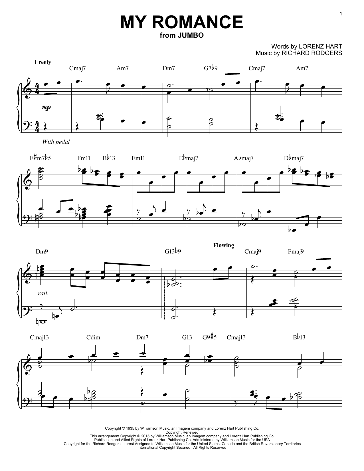 Produktbild zu: My Romance [Jazz version] (arr. Brent Edstrom)