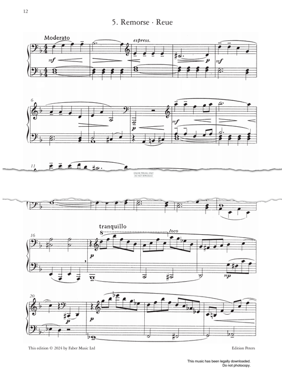 Produktgalerie: Seite 1 von 1 Remorse Op.65, Sergei Prokofiev, Klavier