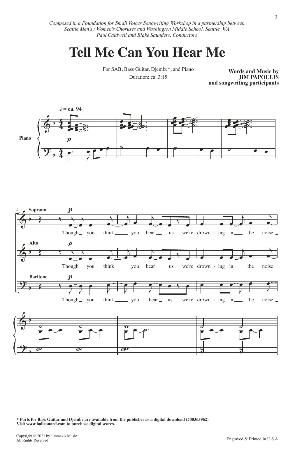 Produktbild zu: Tell Me Can You Hear Me