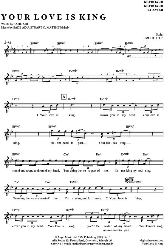 Product picture to: Your love is king Sade