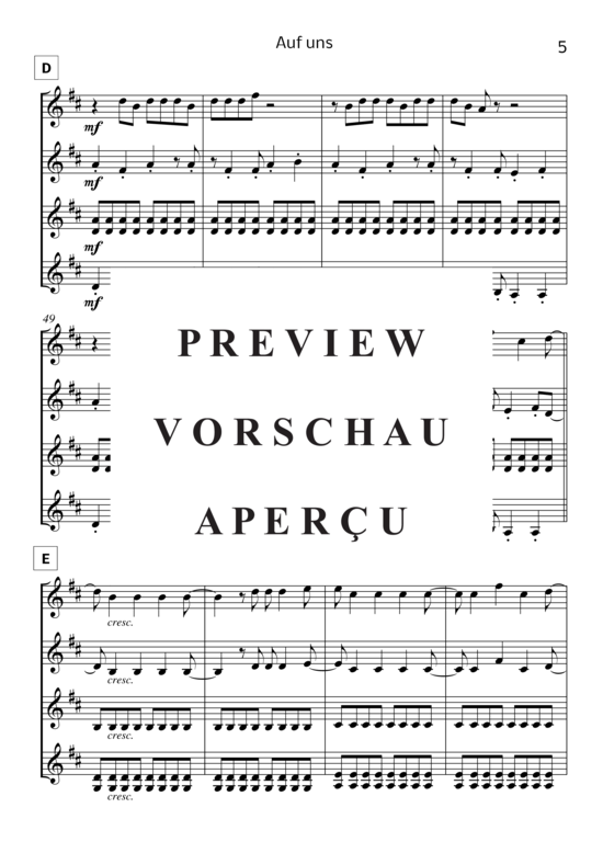 gallery: Auf Uns , Bourani, Andreas, (Geigenquartett)