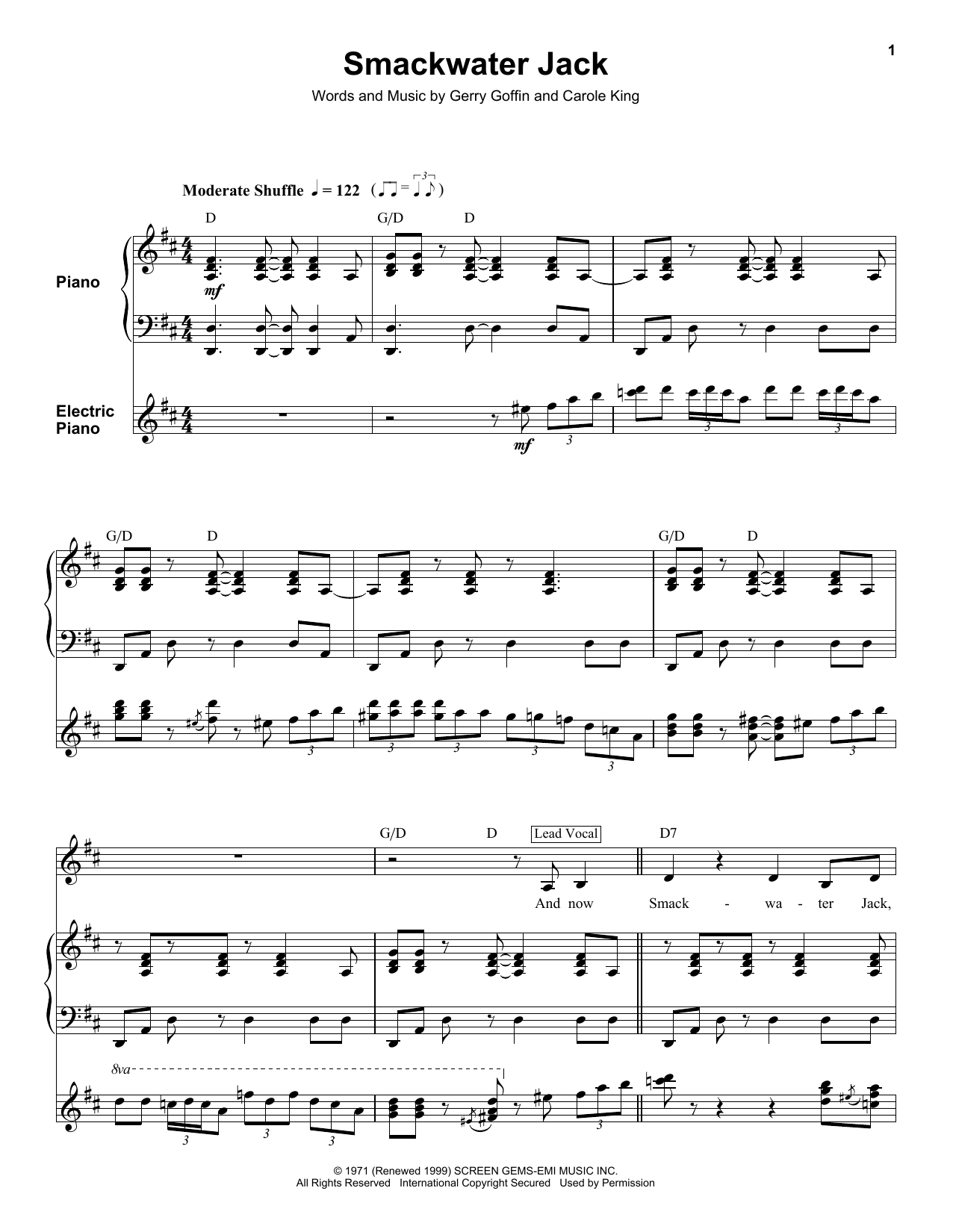 Product gallery: Page 1 of 1 Smackwater Jack, Carole King