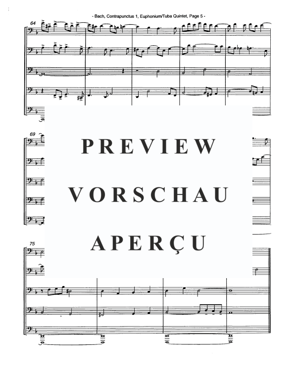 Produktgalerie: Seite 8 von 11 Contrapunctus I, , Tuba Quintett EETTT
