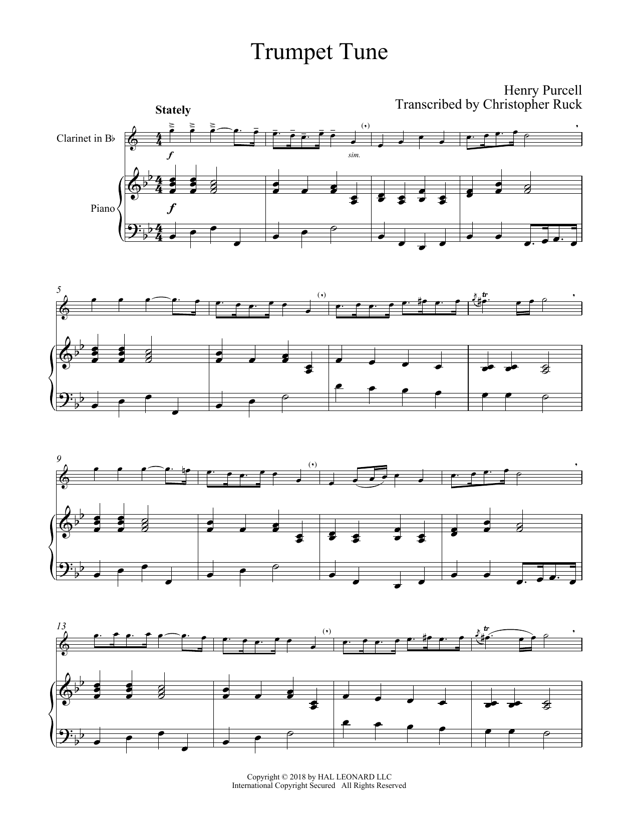 Produktbild zu: Trumpet Tune
