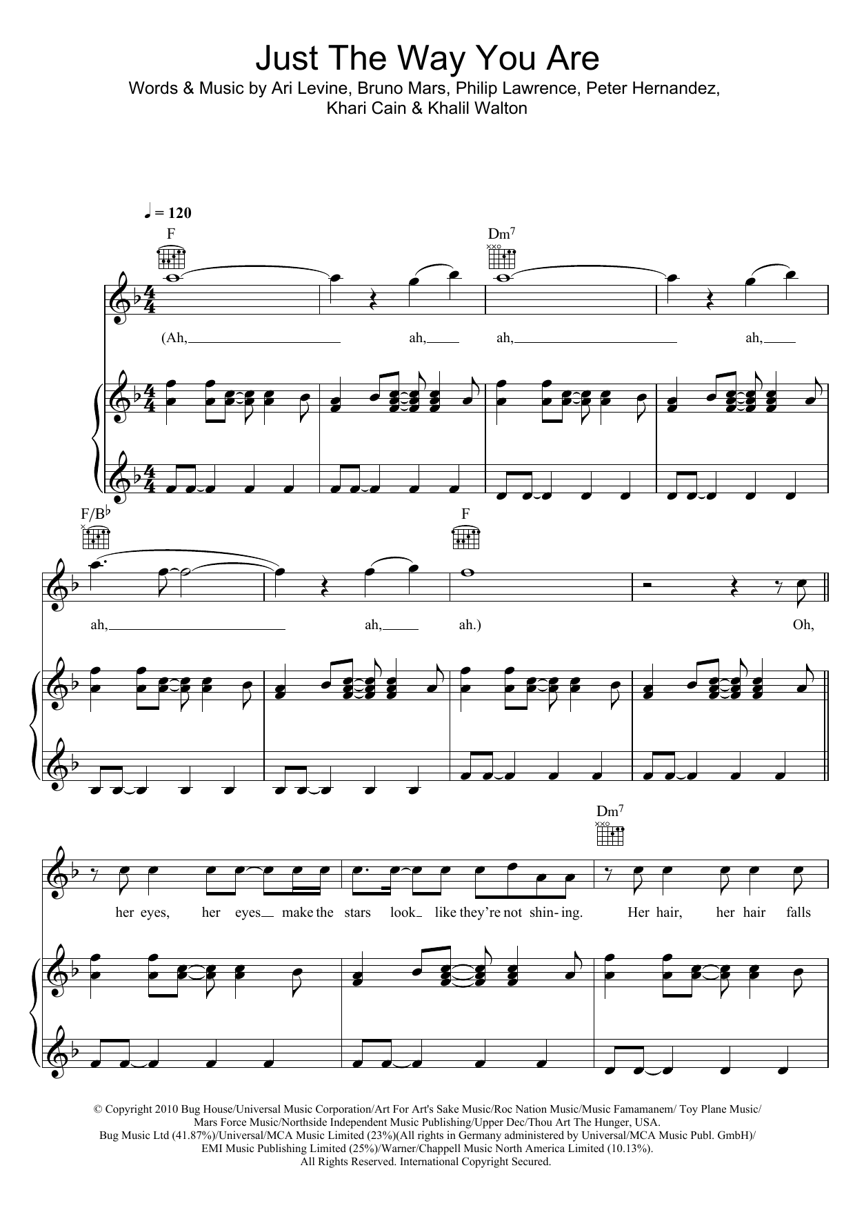 Product picture to:  Just The Way You Are - Bruno Mars