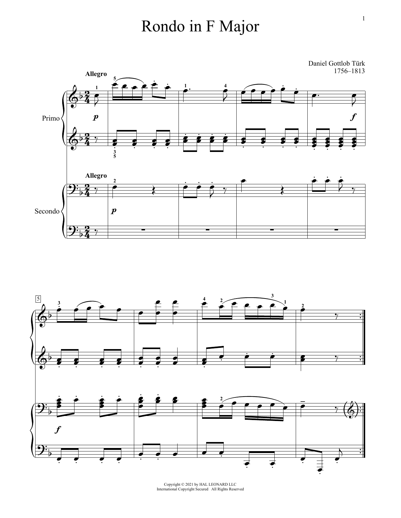 Produktbild zu: Rondo In F Major