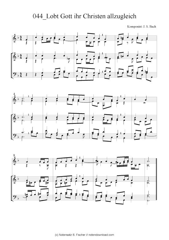 Produktbild zu: Lobt Gott ihr Christen allzugleich J. S. Bach