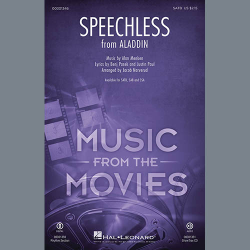 Product picture to: Speechless (from Disney's Aladdin) (arr. Jacob Narverud)