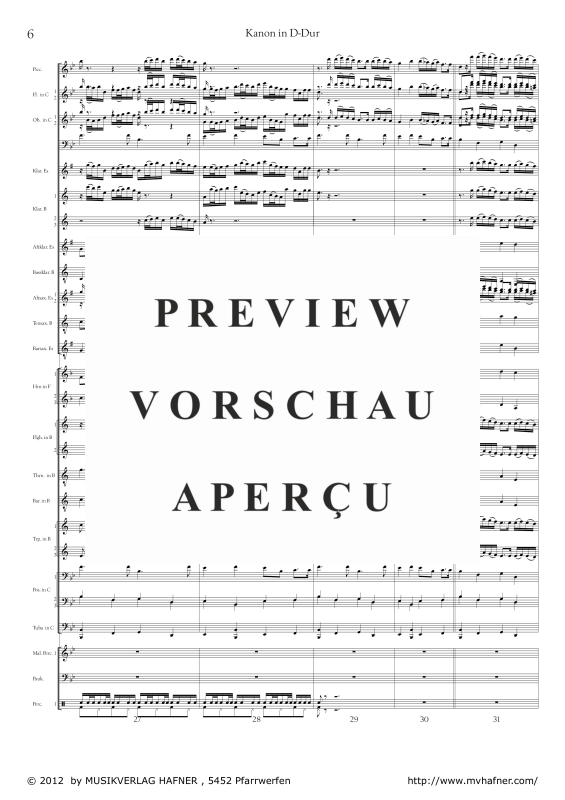 Product gallery: Page 11 of 11 Kanon in D-Dur, , (large wind orchestra)