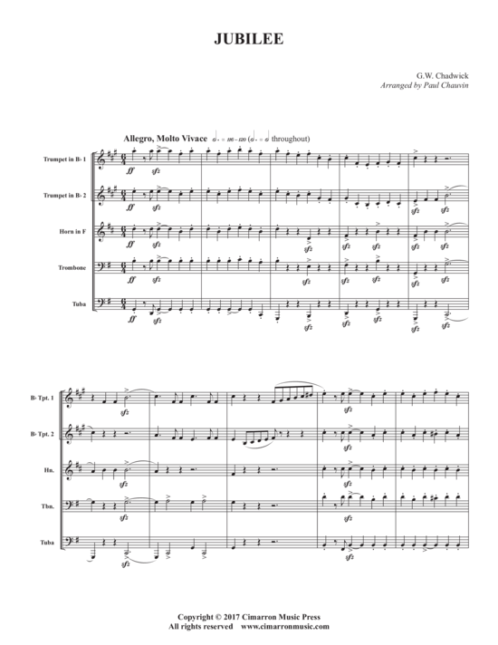 Produktbild zu: Jubilee G.W. Chadwick