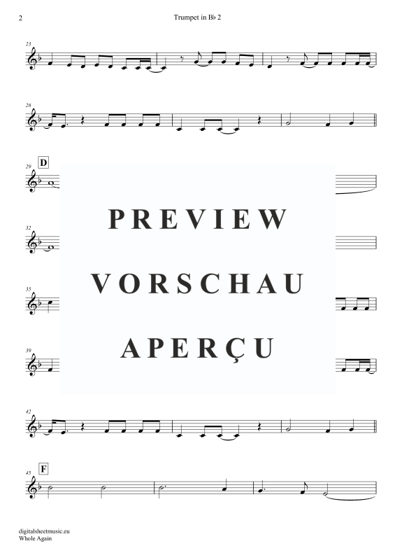Produktgalerie: Seite 11 von 11 Whole Again, Atomic Kitten, (Trompeten Trio + Klavier)