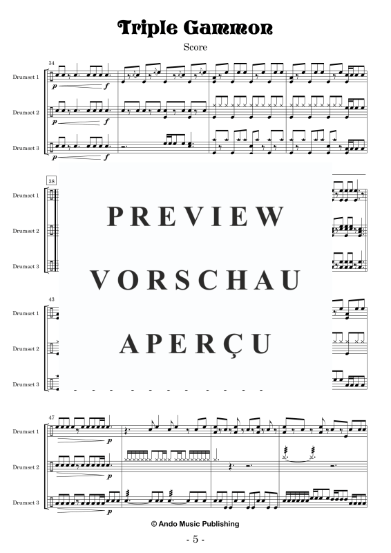 Produktgalerie: Seite 7 von 11 Triple Gammon, , Drumset Trio