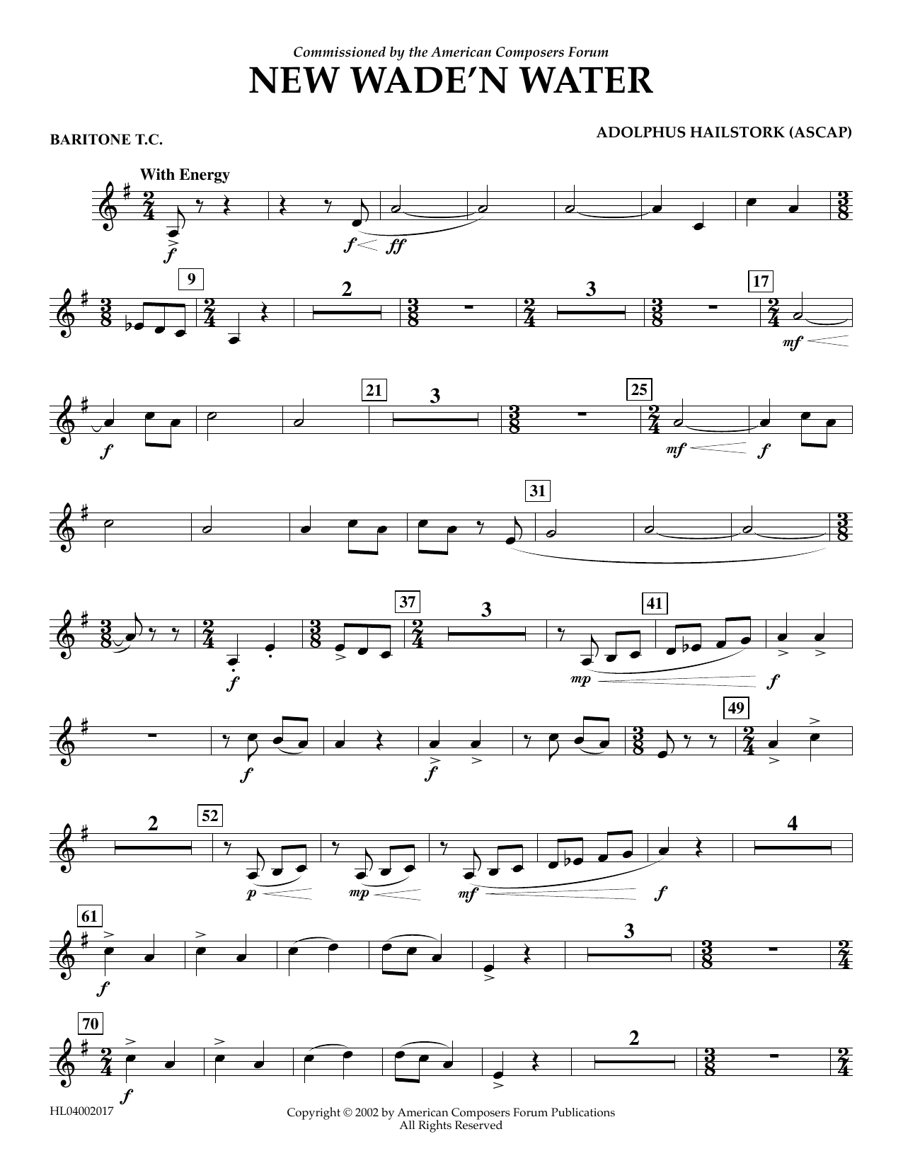 Produktbild zu: New Wade 'n Water - Euphonium in Treble Clef