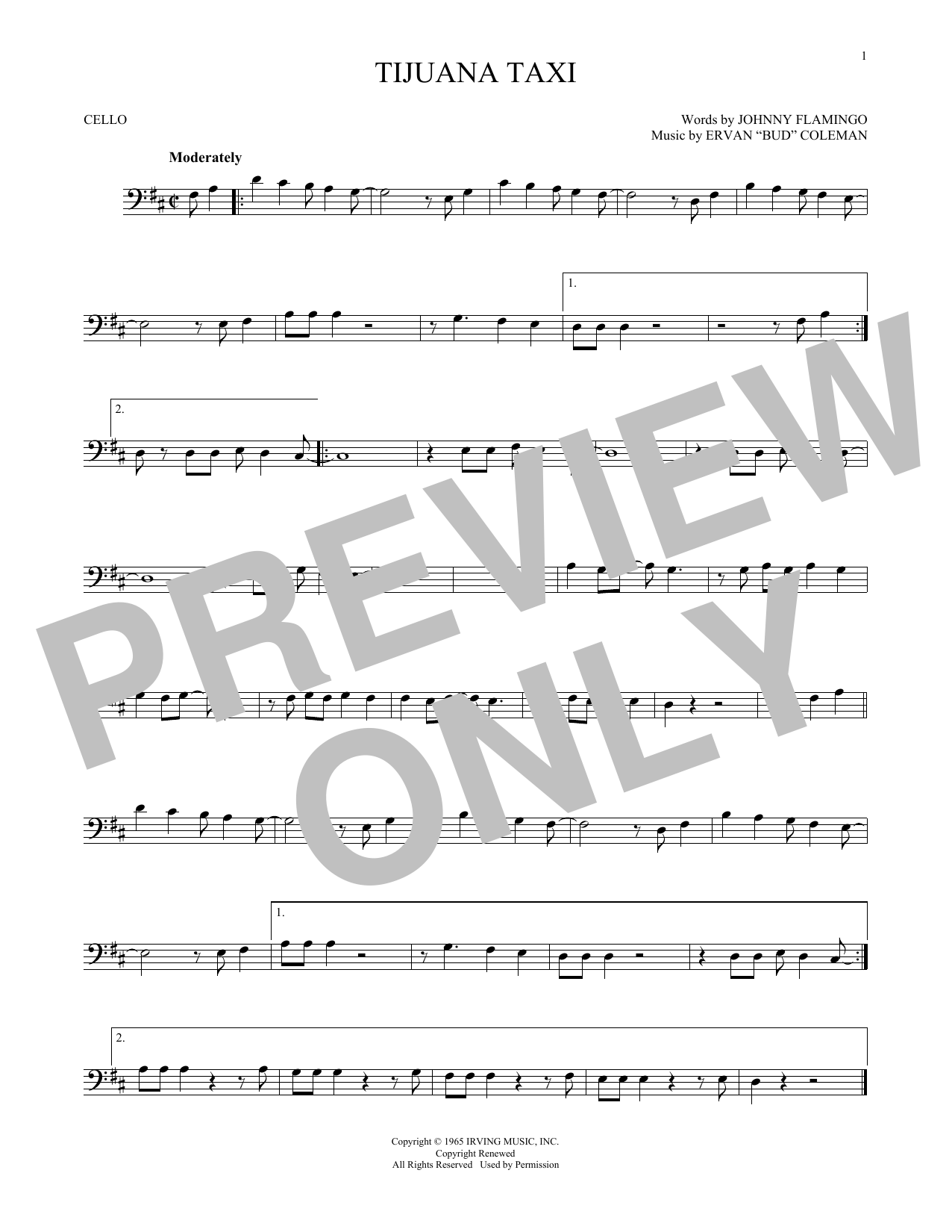 Produktgalerie: Seite 1 von 1 Tijuana Taxi, Herb Alpert & The Tijuana Brass Band, Violoncello