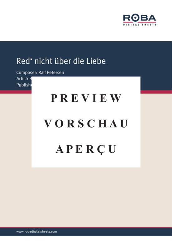 Product gallery: Page 2 of 4 Red nicht über die Liebe , , Piano and Voice