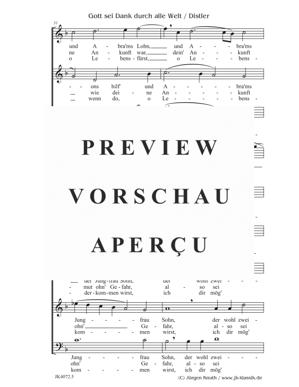 gallery: Gott sei Dank durch alle Welt (Der Jahrkreis, Op.5 No.8), , (Gemischter Chor)