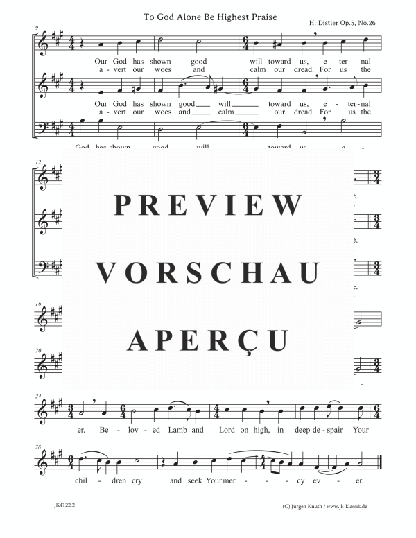 gallery: To God Alone Be Highest Praise (The Year Cycle, Op. 5, No. 26), , Gemischter Chor SAM