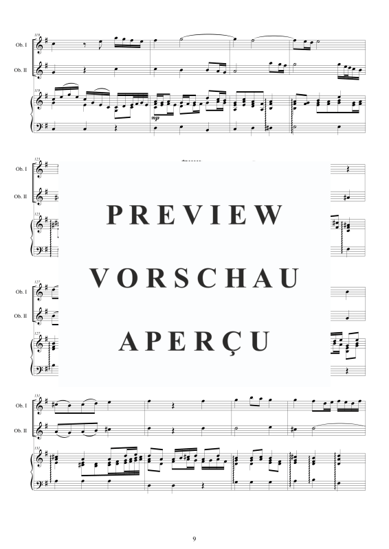 Produktgalerie: Seite 10 von 11 Oboe Concerto No.6 in G-Dur Op.9, , 2 Oboen und Cembalo